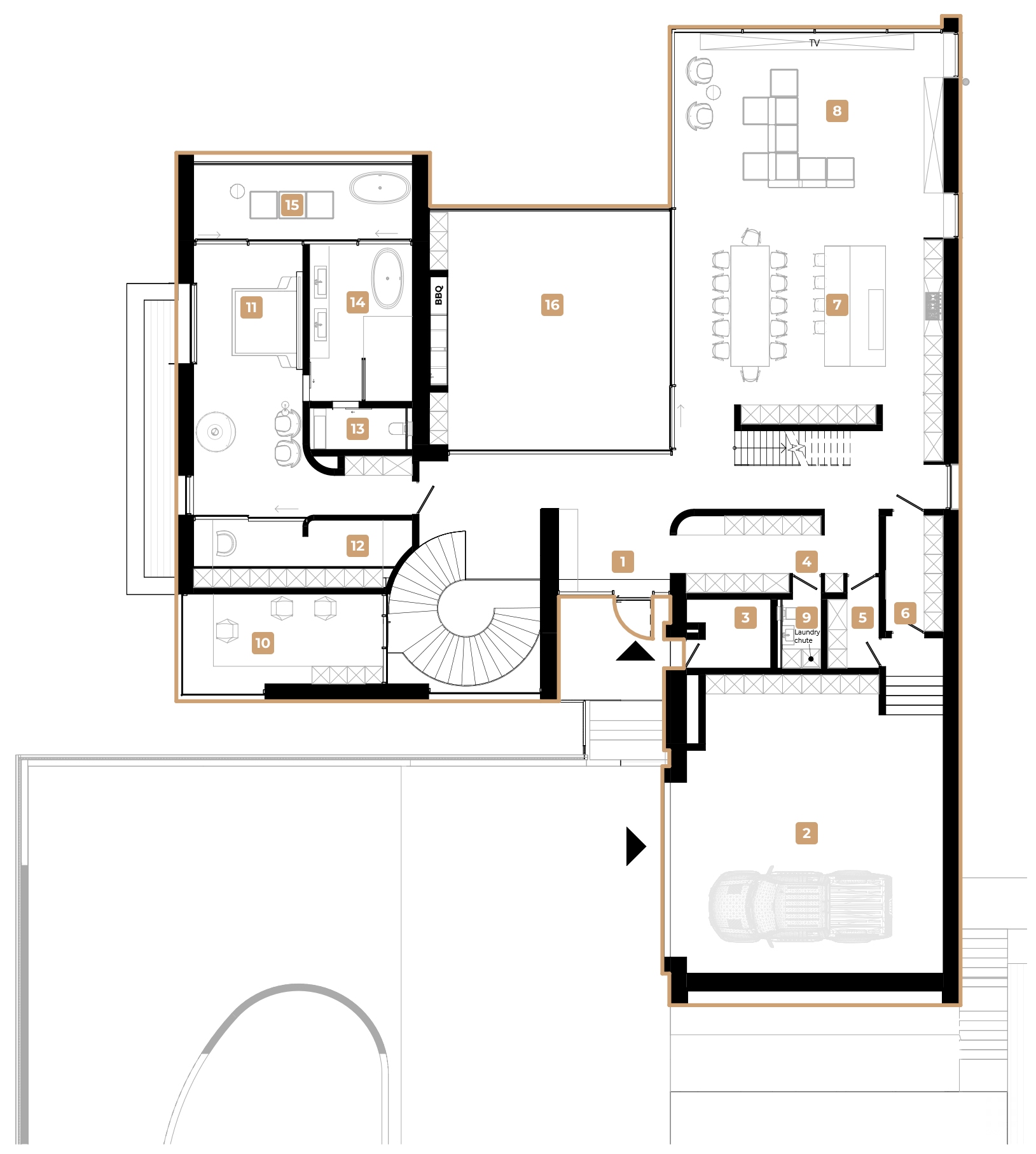 Basement floor plan