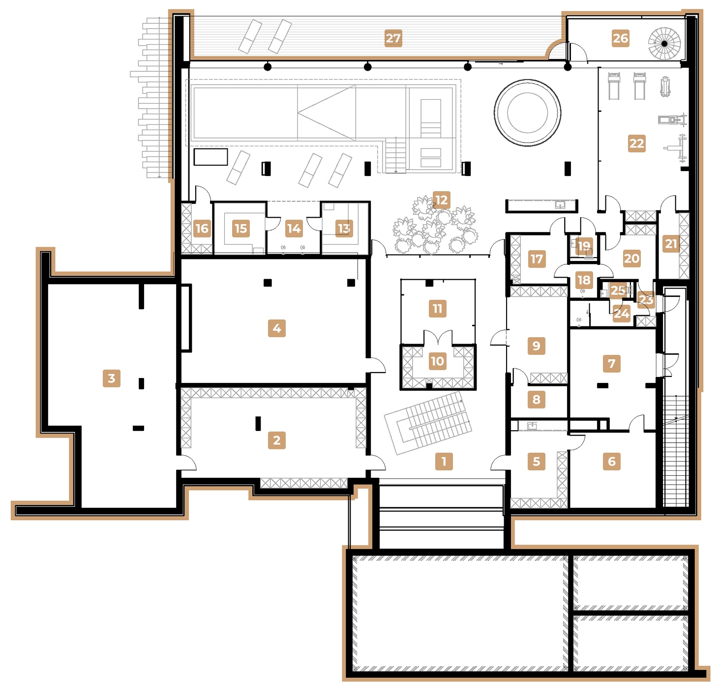 Basement floor plan